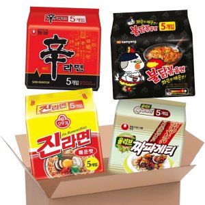맛슐랭 신라면5+불닭볶음면5+짜파게티5+진라면매운맛5