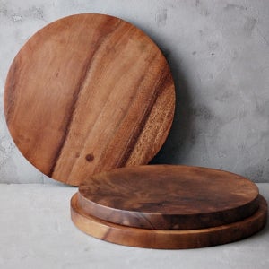 오가닉 에코우드 원형 도마 원목 플레이팅 서빙 치즈 나무도마