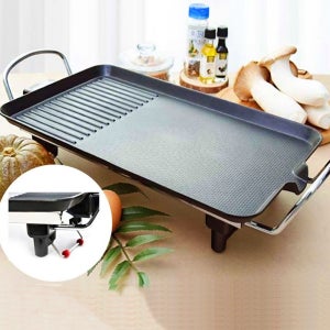 2 in 1 전기그릴 멀티 바베큐 그릴 고기 불판 와이드 가정용 캠핑용 전기후라이팬