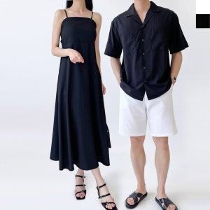 제주도 여행 동남아 웨딩 휴양지 커플룩 옷 셔츠 커플시밀러룩 롱