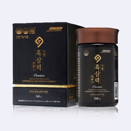 진쎈 흑삼력 240g 6년근 흑삼 구증구포 맥반석<b>건조</b> 농축액 흑삼선물 면역력 피로개선