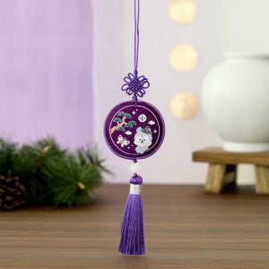 BT21 MANG 프리미엄 K 에디션 자수 테슬 키링