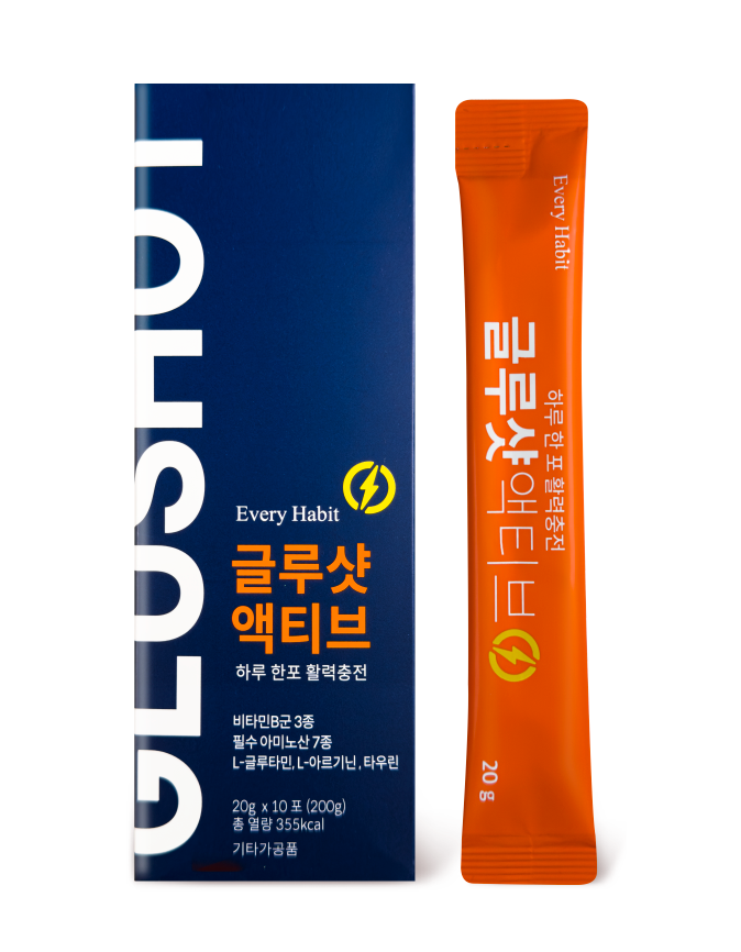 <b>비타민B</b> 아미노산 직장인 수험생 활력 글루샷<b>액티브 10</b>포, 1개