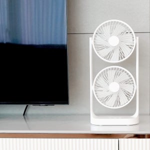 1+1 애니클리어 휴대용 무선 탁상용선풍기 듀얼팬 써큘레이터 SF20 화이트