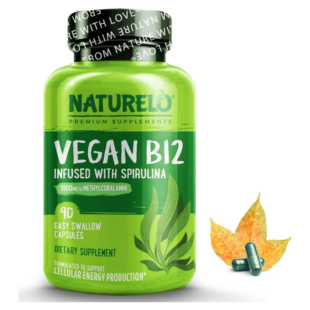 네츄렐로 <b>비타민 B12</b> 메틸코발라민 1000 mcg +스피루리나 90 캡슐