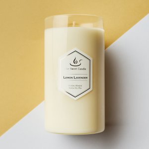 더스윗캔들 라지자 소이캔들 향초 레몬라벤더+사쉐S, 540g, 1개