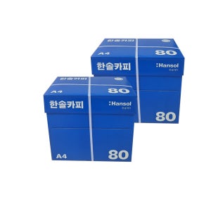 한솔 복사용지 A4(80g) 5000매(2박스)