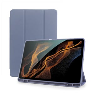 로랜텍 갤럭시탭 펜슬수납 스마트커버 케이스 퍼플, 갤럭시 탭 A8(2022)