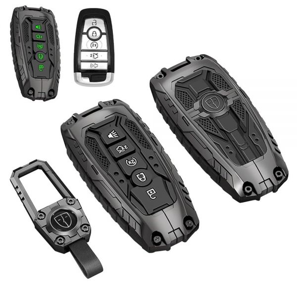 포드 <b>매버릭</b> 익스플로러 머스탱 퓨전 이스케이프 엣지 익스페디션 F150 F250 F350 F450 F550용 헤비 <b>아연</b> 합금 키 커버 F150 액세서리용 금속 키 케이스 프로텍터