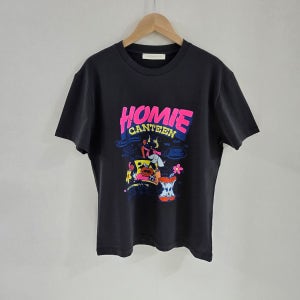 여성여름 면 반팔 캐릭터 프린팅 티셔츠 빈티지 셔츠