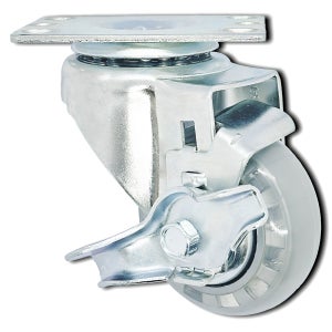 의자 바퀴 가구 무소음 우레탄 이동식 테이블 행거 소형 책상 75mm 투명인라인 BK