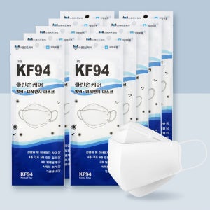 클린손케어 더편한 KF94마스크 대형 50매입, 10개(500매), 화이트