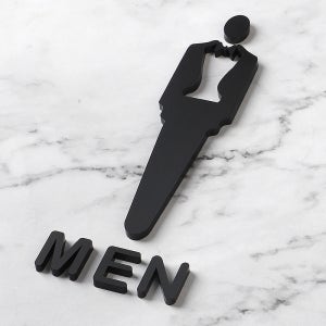모던 화장실 안내 표지판 세련된 디자인 문 부착형 타입A 남자
