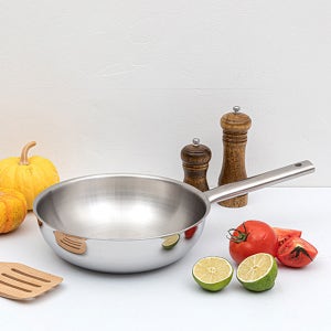 퀸센스 샤이니 통5중 스텐304 궁중팬 인덕션 웍 스텐팬 24cm