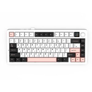 AULA F75Max 유무선 독거미 LCD 기계식 키보드 펀키스 정품 올리비아 화이트, LEOBOG 세이야축