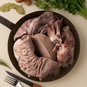 고기터미널 삶은 돼지내장모듬 오소리감투 간 허파 염통 업소용 대용량 순대내장 2kg