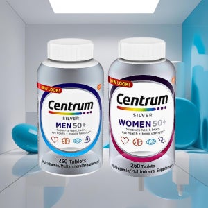 (2Set)센트룸 실버 커플세트 50세이상 남성1+여성1 종합비타민 캐나다센트룸 총500정