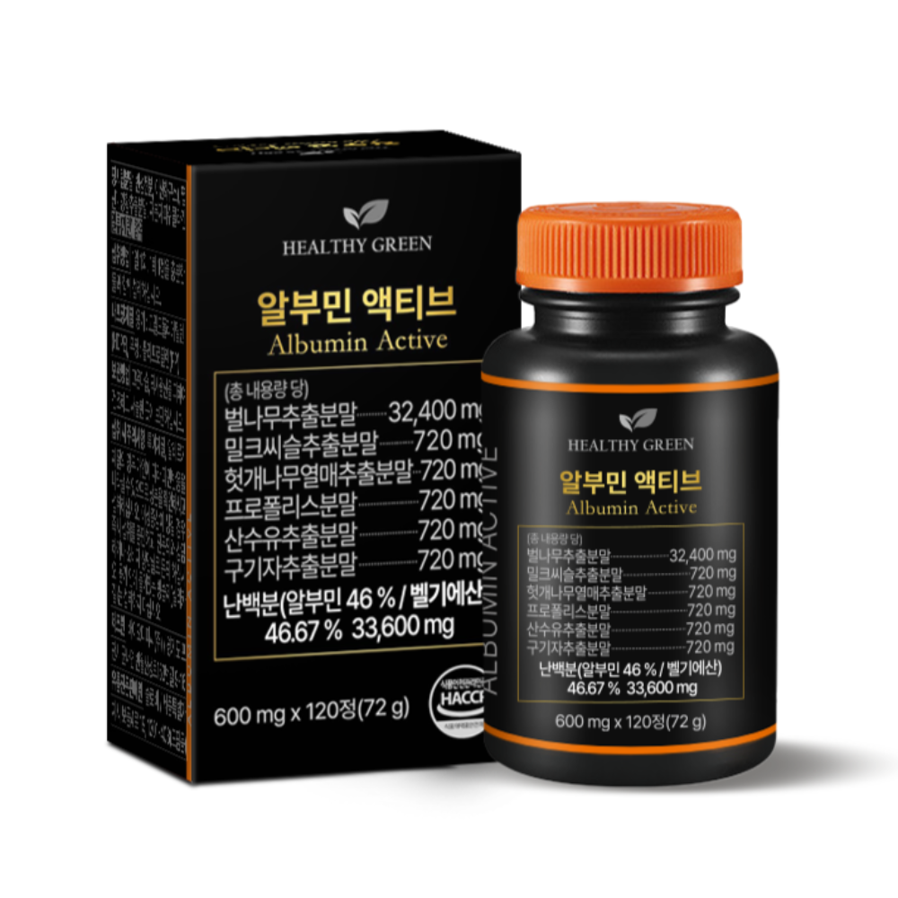 헬씨그린 고함량 알부민 액티브 복합체 120정, 1개