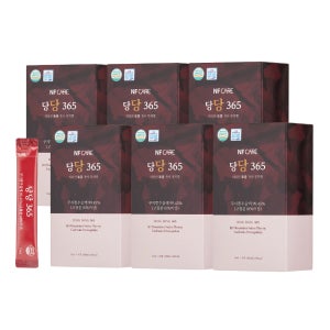 엔에프케어 당당365 혈당 관리 국산 꾸지뽕 돼지감자 바나바잎 여주 액상 180포, 6개
