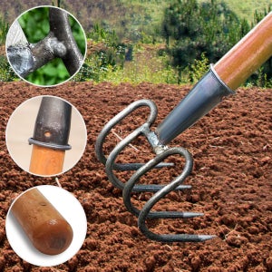 큰손갈퀴 세트(쇠스랑 잡초제거기 땅고르기용 농기구)