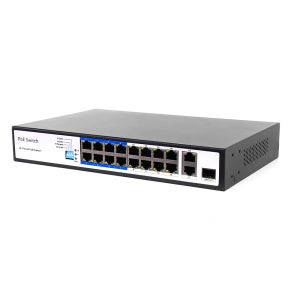 넥스트유 POE418SFP-GTP 100Mbps 16포트 PoE 스위칭허브 150W 2TP 1SFP