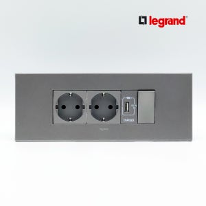 아테오 유럽형 마그네슘 6M 베드 사이드 2구콘/USB A타입/스위치