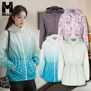 밀레 기능성 메쉬 바람막이 자켓 여성 긴기장 방풍 자켓 아웃도어 등산