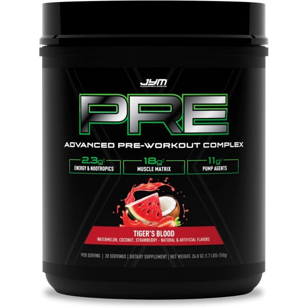 JYM Supplement Science 프리 X <b>타이거</b>의 - 고급 운동 전 분말 대량 펌프, 시트룰린 질산염, 다이너민, NO3T 베타인, BCAA, <b>헬스</b>부스터, 크레아틴, 베타