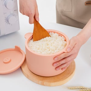 (2+1)칼로피그 실리콘 저당밥솥 혈당관리 저당 저탄수화물 저칼로리 다이어트 전자레인지