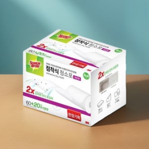 3m 점착식 청소포 뽑아쓰는 정전기 먼지 청소 포 표준형 30매, 28 x 20 cm, 1개
