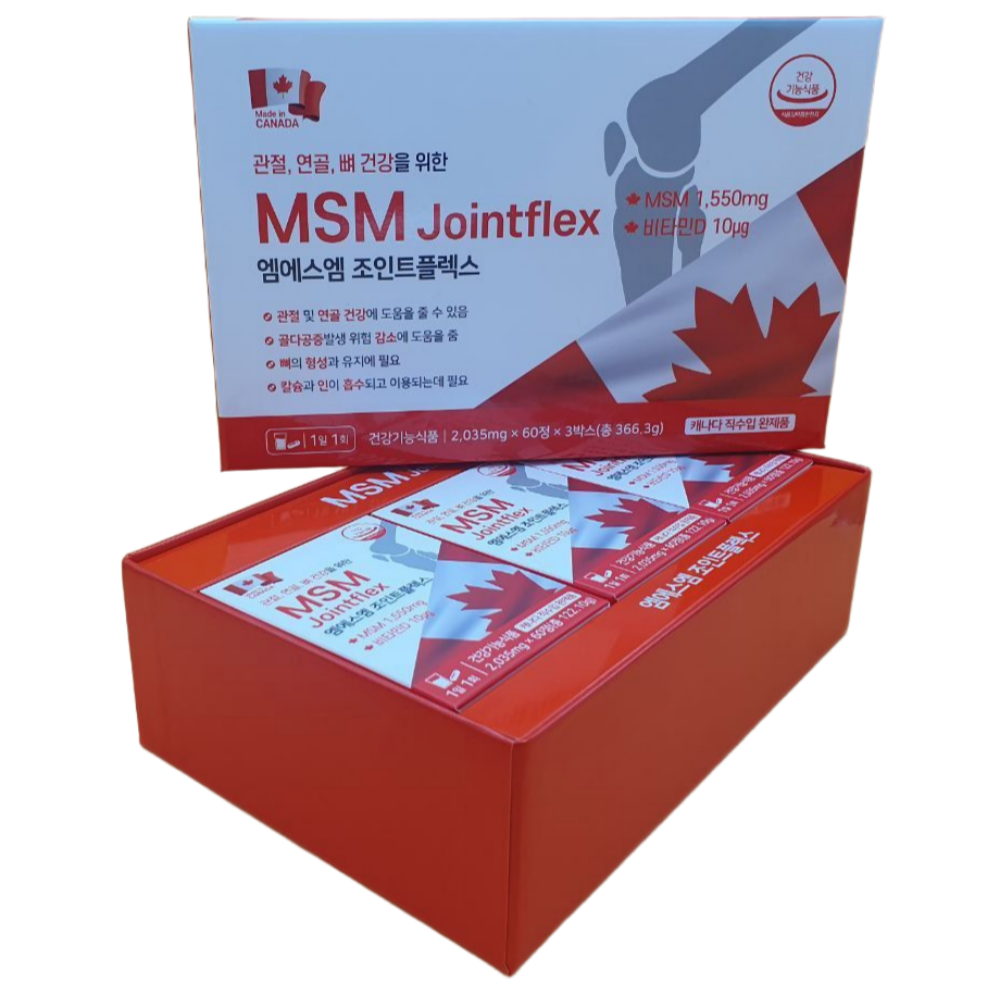 [관절뼈건강] <b>엠에스엠 조인트플렉스</b> 180정 6개월 MSM 1,550mg D3 글루코사민