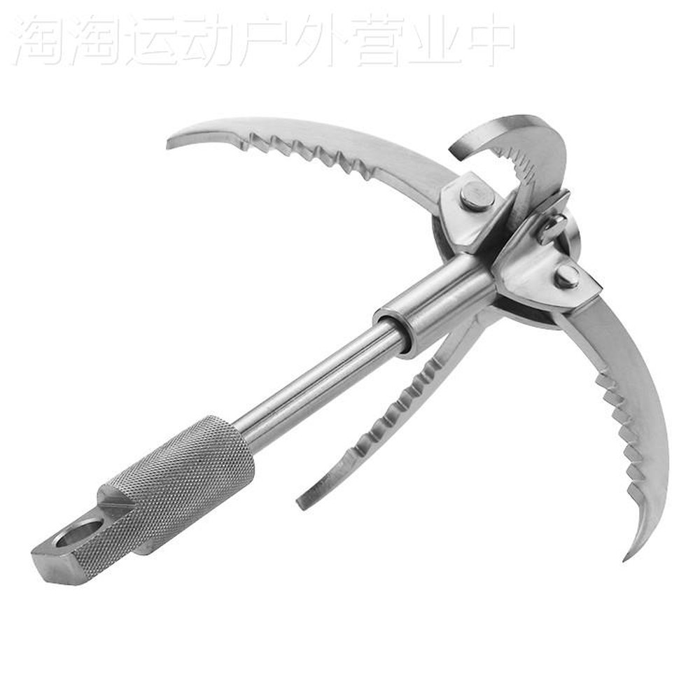 4단그래플링훅 벽돌 스텐 집게 미끄럼방지 갈고리 암벽 등산 안전걸이 클라이밍 세발 트럼펫