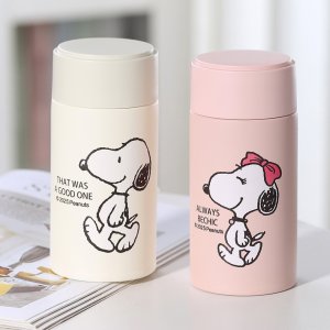 스누피 굿즈 240ml 미니 경량 보온 보냉 텀블러 보온병