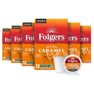 폴저스 K컵 버터 카라멜 맛 72캡슐 큐리그캡슐 folgers