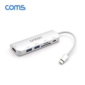 C타입USB허브 멀티도킹 7포트 4K HDMI 충전 카드리더기 노트북확장 FA907LC