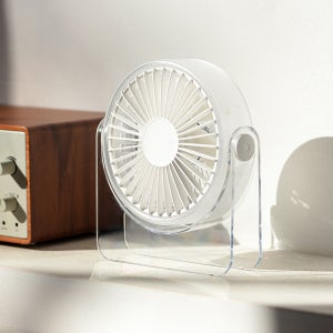 하이온 투명 탁상용 유선 선풍기 H47