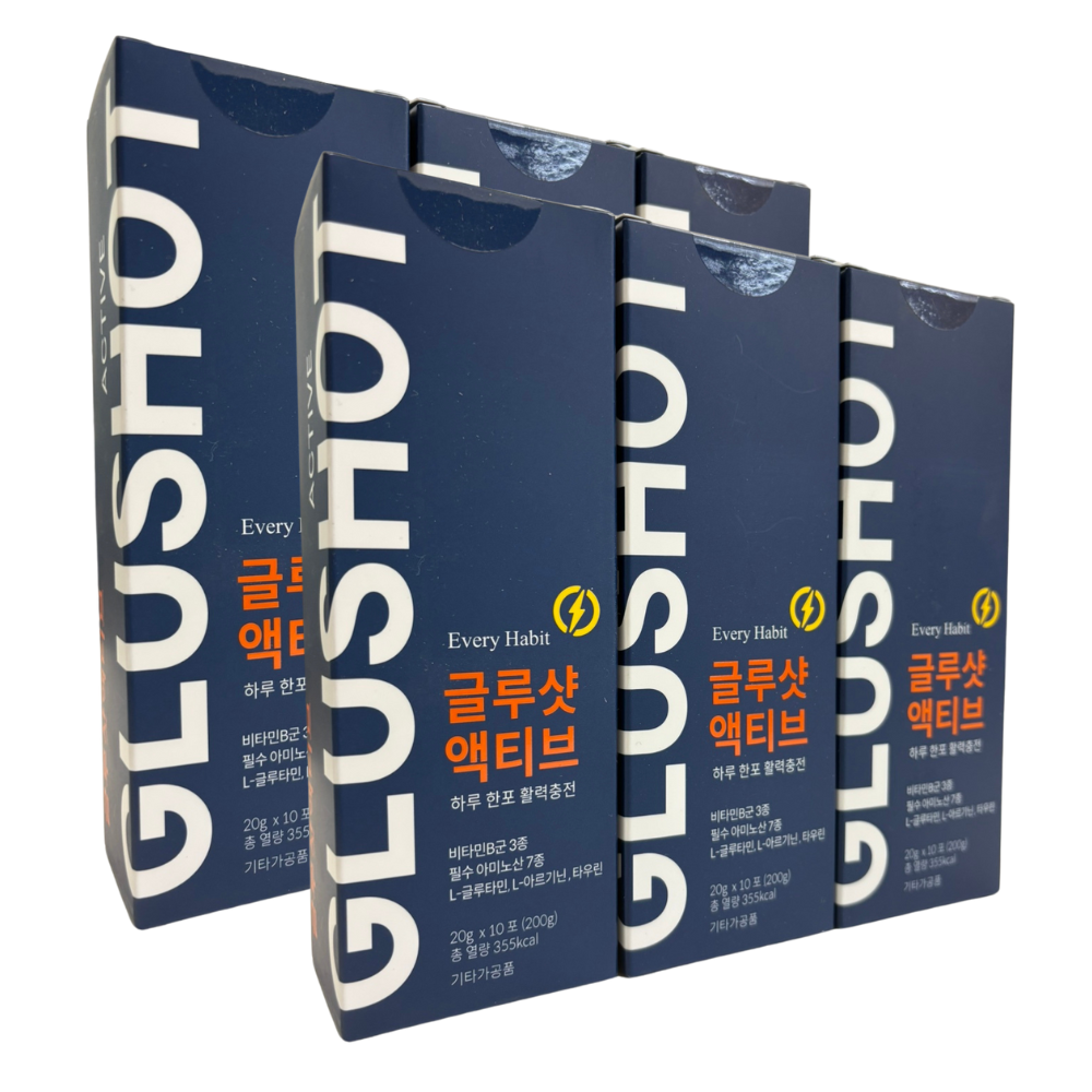 [에브리해빗] 글루샷액티브 10포, 6개