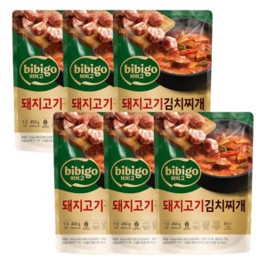 비비고 간편식 돼지고기 김치찌개 즉석국 즉석탕 460G 6개