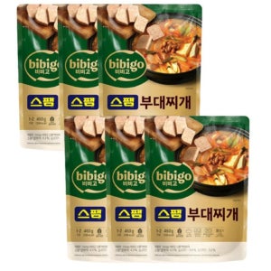 비비고 간편식 스팸 부대찌개 즉석국 즉석탕 460g 6개