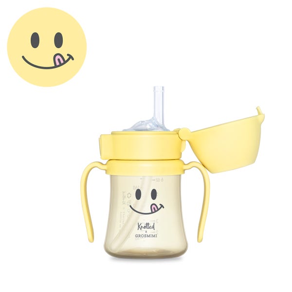 그로미미 노티드 어린이집 준비물 아기빨대컵 유아물병 PPSU 스마일 200ml