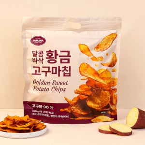 달콤바삭 고구마과자 황금 고구마칩 320g, 3개