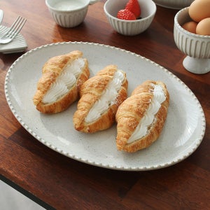 미토 유럽풍 빈티지 테이블웨어 타원접시 도자기 그릇 Lsize