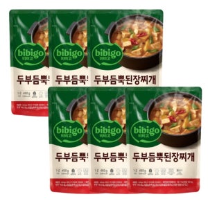 비비고 간편식 두부 된장찌개 즉석국 즉석찌개 460G 6개