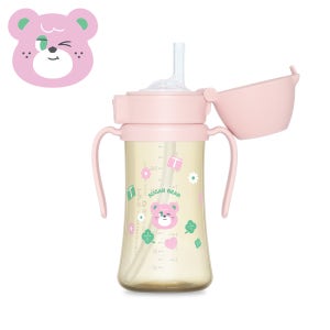 그로미미 노티드 아기물병 돌아기빨대컵 PPSU 슈가베어 300ml