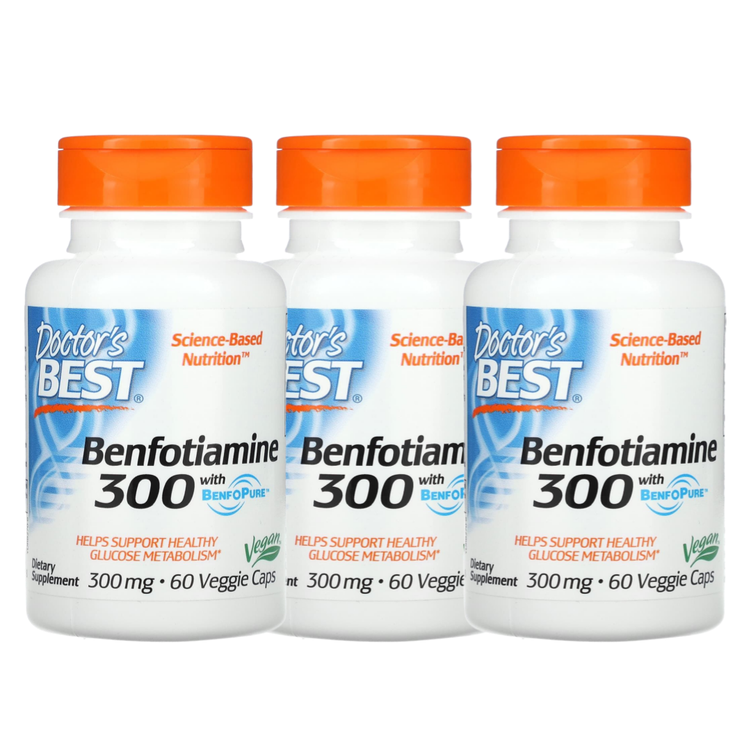 닥터스베스트 <b>벤포티아민 300mg</b> 60정x3통 Benfotiamine 벤포퓨어 티아민 류신