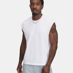 [언더아머 본사]남성 UA 아이콘 헤비웨이트 코튼 탱크1390241-100