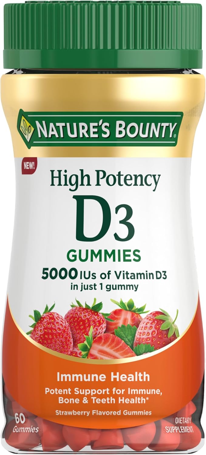 <b>네이처스바운티</b> High Potency <b>비타민D3</b> 60구미, 1개