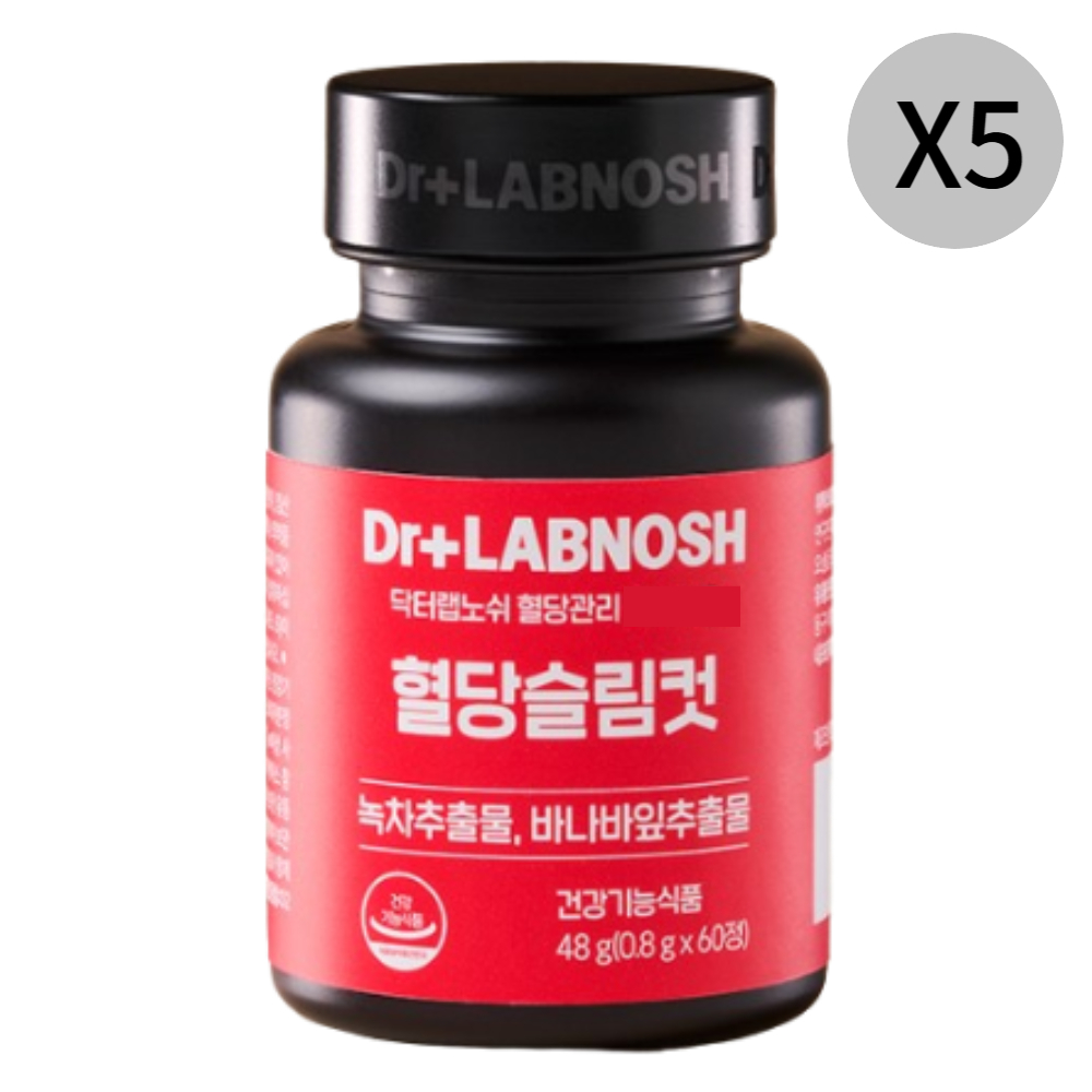 랩노쉬 혈당 체지방 관리 혈당슬림컷 바나바잎 60정X5