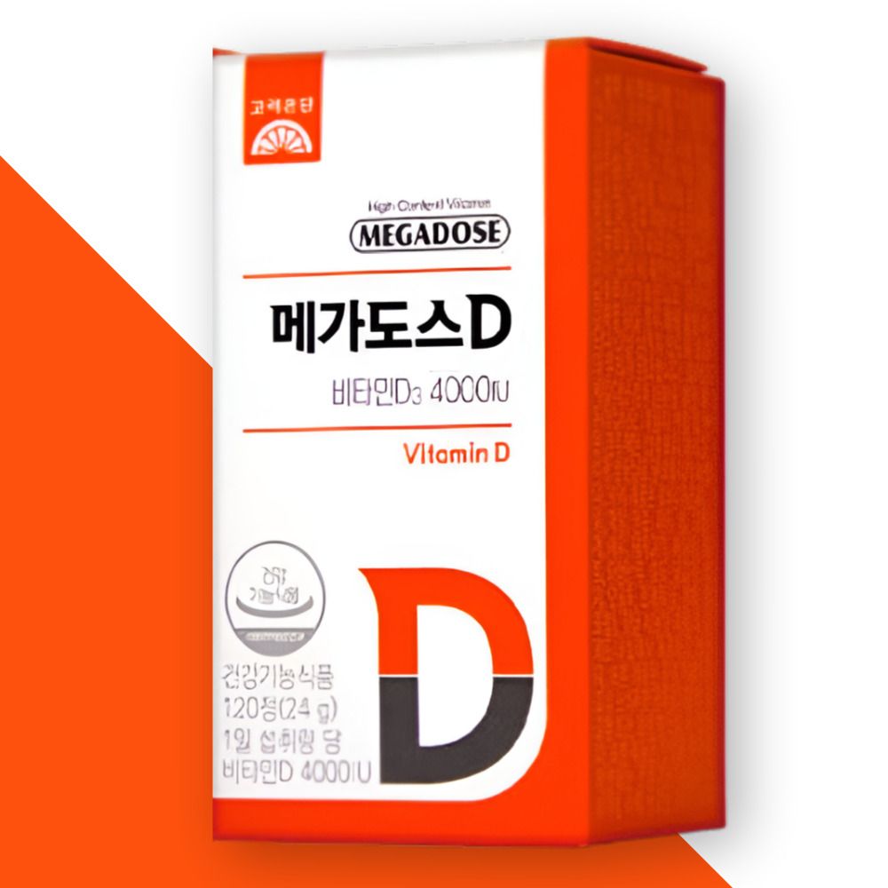 <b>고려은단</b> 메가도스D 비타민D3 4000IU 120정 x 1개