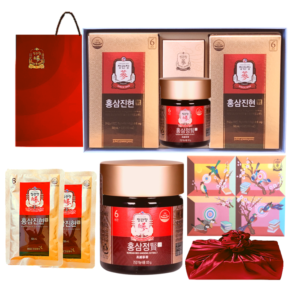 <b>정관장</b> 홍삼정 듀얼세트 홍삼정 120g + 홍삼정 파우치 500ml 가정의달 어버이날